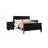 3pc King Bedroom Set, Black, 2 Nightstands