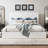 Silvester Modern Upholstered Platform Storage Bed with Wooden Slats, no box spring needed-86592362-89199072