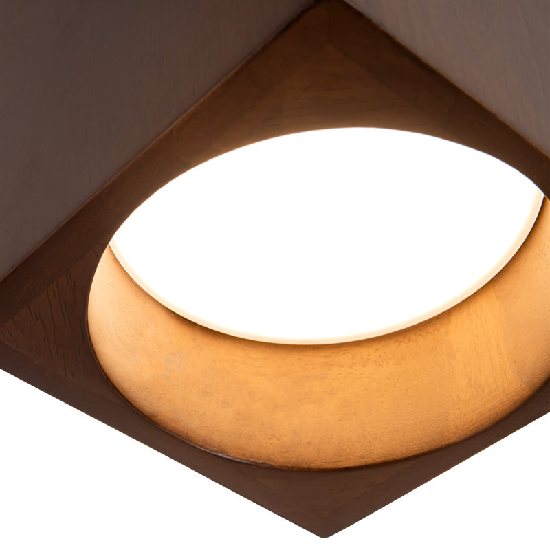 Rozek 1 - Light LED Semi Flush Mount, Walnut