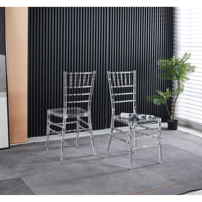 Wedding Chair,Dining Chair,Set Of 4,Plastic Seat