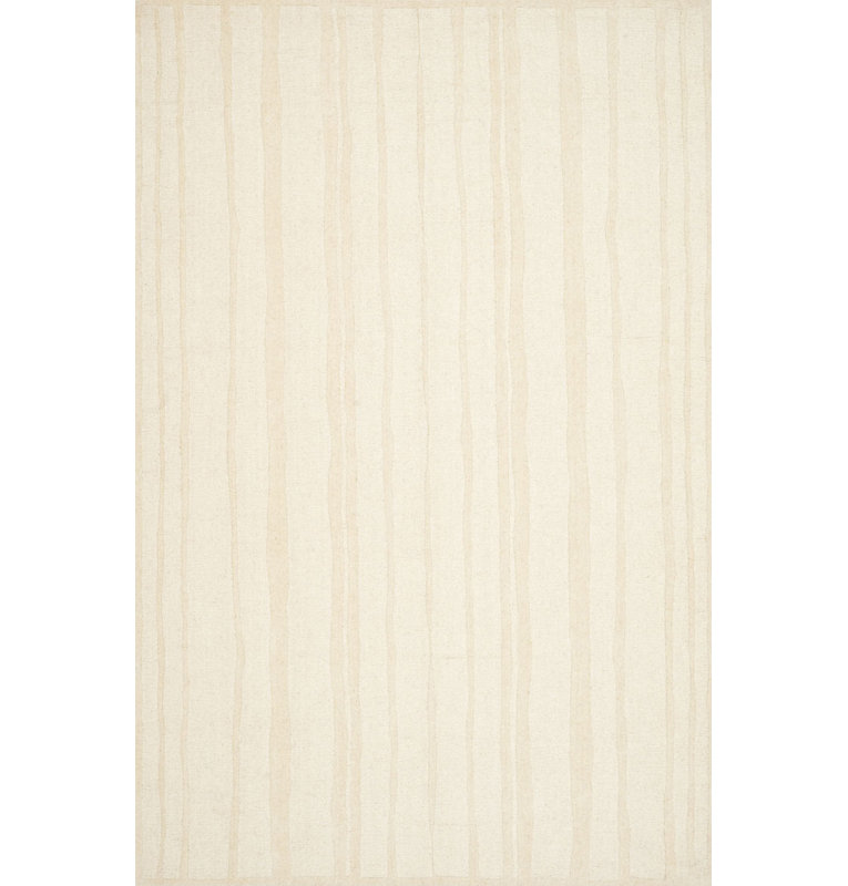 Martha Stewart Hand Tufted Wool Striped Rug, Rectangle 4' x 6'