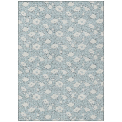 Machine Washable Indoor/Outdoor Chantille ACN2792 Floral Rug