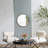 Gold Round Mirror, Circle Mirror with Frame-836936191