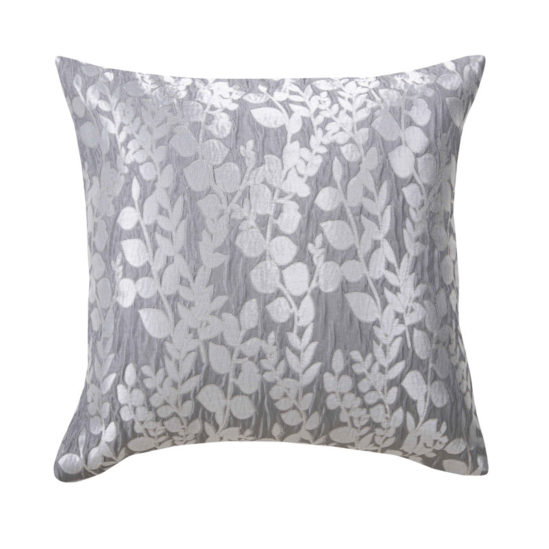 Kevon Floral Square Cushion, Grey