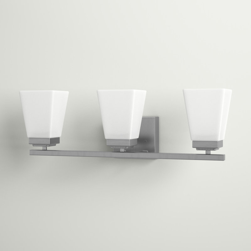 Éclairage pour meuble-lavabo à intensité variable Belverly, Nickel brossé, 3