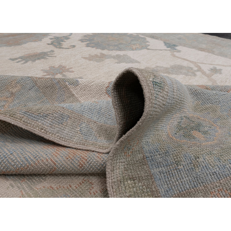 Tapis turc Oushak fait à la main 7 pi 11 po x 9 pi 11 po