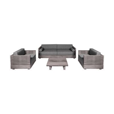 Aerilyn Eucalyptus 5 - Person Patio Conversation Set with Cushions
