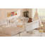 Grand lit plateforme en bois, grand lit en bois à profil bas avec rails pour filles et garçons, blanc-470420328-470420329