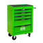 Coffre à outils roulant en métal avec 5 tiroirs, armoire à outils à 5 tiroirs de 20 po avec glissières à roulement à billes, boîte de rangement pour outils en acier - VERT-125615733