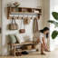 Solid Wood Storage Bench