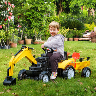 Voiture pour enfants avec klaxon Aosom Digger