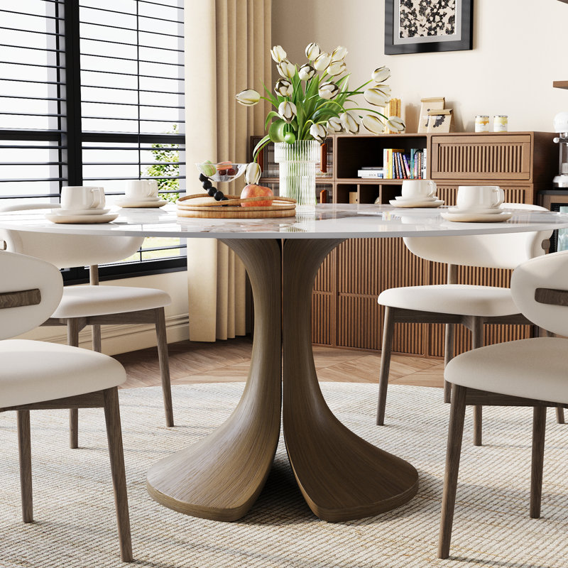 Table de salle à manger Aurora, H 29,52 po x L 59,06 po x l 59,06 po, Ambre
