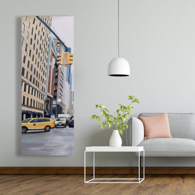 Travel in New York Beige Car Canvas | Home Decor Art