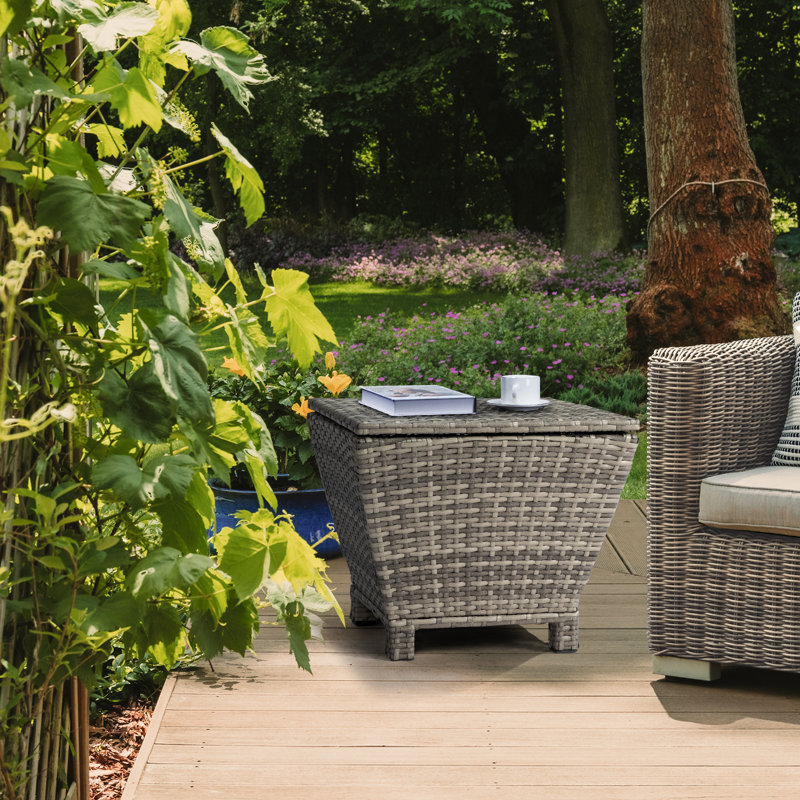 Table d'appoint de patio, Gris