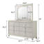 Commode 6 tiroirs et miroir DEL blanc perle