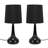 Riorita Pair of Chrome Touch Table Lamps with Fabric Shade and LED Bulbs-934045537-934045543-934045549