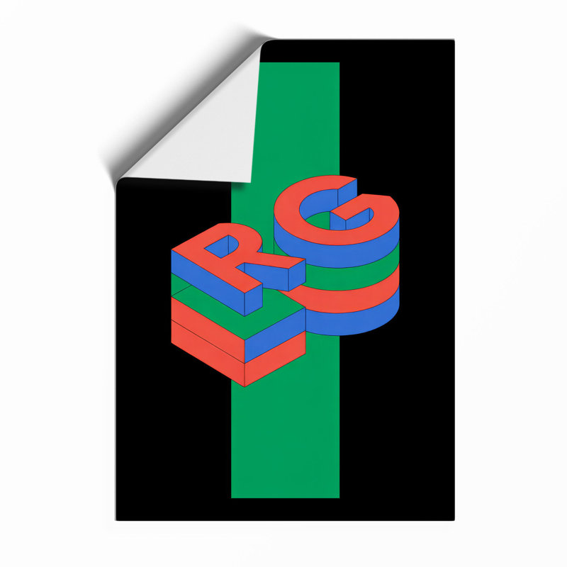 Chromatic Stack Geometric - Print, Unframed, A2 - 59.4 x 42.0 cm