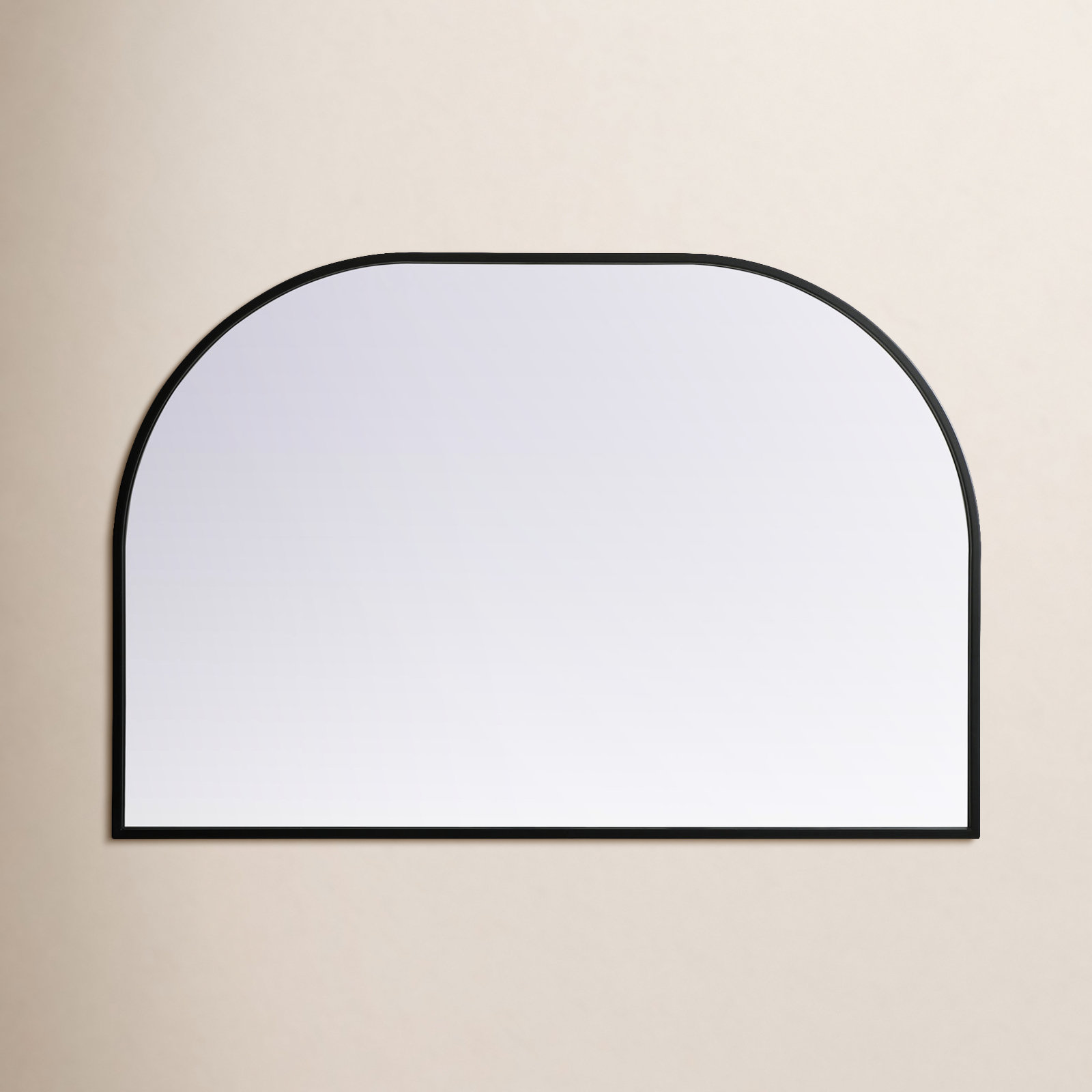 Sabine Metal Wide Arch Wall Mirror, Black, 38" x 42"