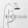 Wall-Mount Telephone Faucet with Cross Handles and 4" Wall Couplers
