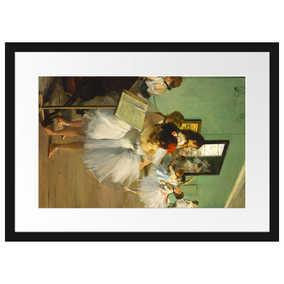 Gerahmter Kunstdruck The Dance Lesson von Edgar Degas