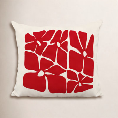 Polyester Throw Square Indoor/Outdoor Pillow Cover & Insert