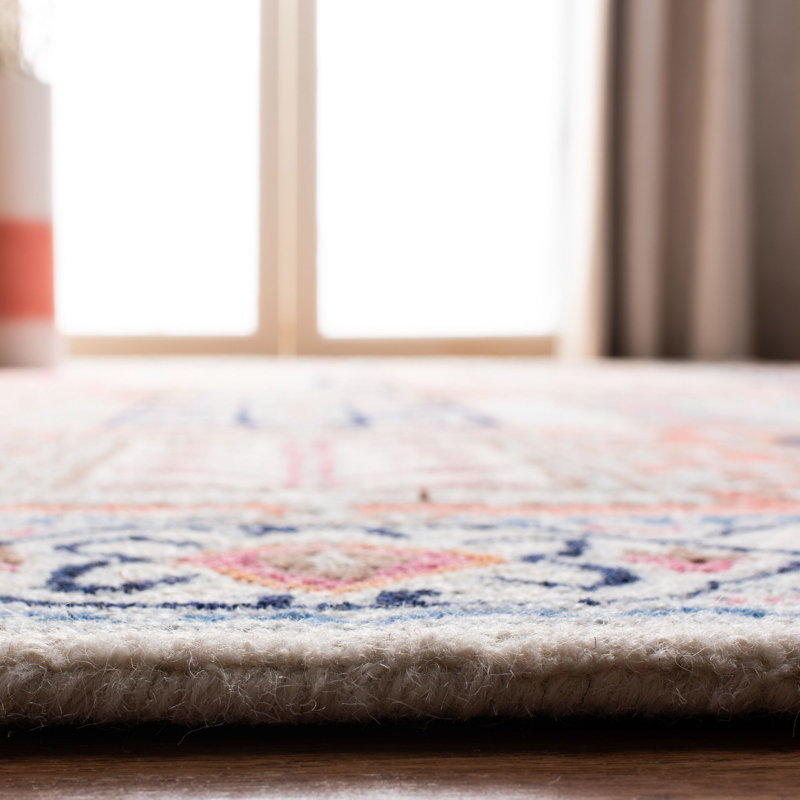 Tapis oriental en laine touffeté à la main Pimm, Rectangle 8 pi x 10 pi