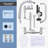 Wall Mount Triple Handle Pull Down Sprayer Kitchen Faucet With Pre-Rinse Sprayer With Advanced Spray In Brushed Nickel