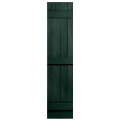 Four Board and Batten Closed Vinyl Shutters Pair
