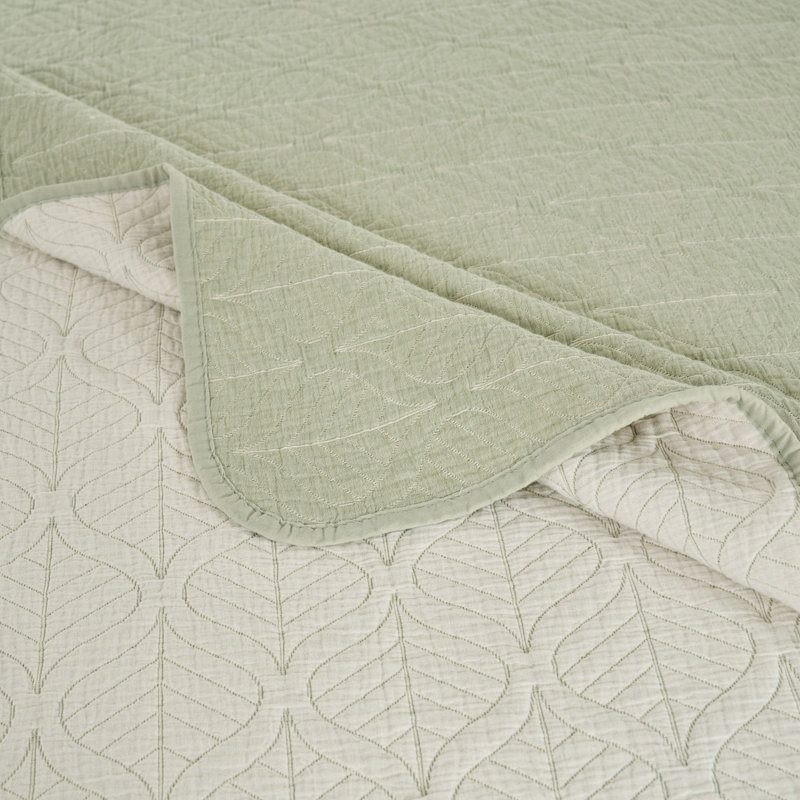Ensemble de couvre-lit 3 pièces Harper Sage de Greenland Home Fashions, King, Sage