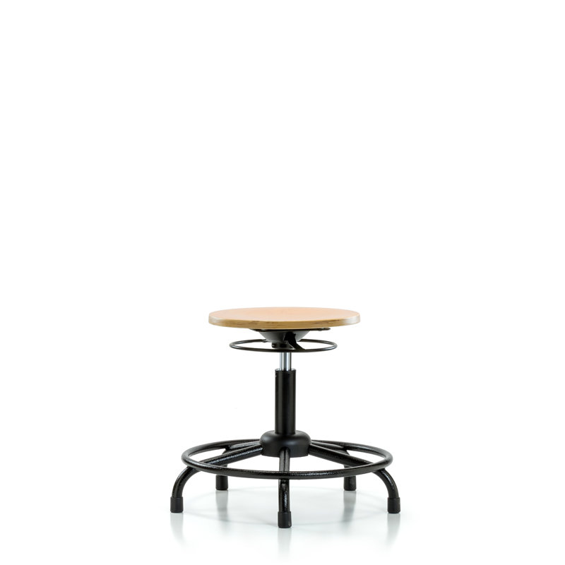 Aiyana Adjustable Height Ergonomic Lab Stool, Glides