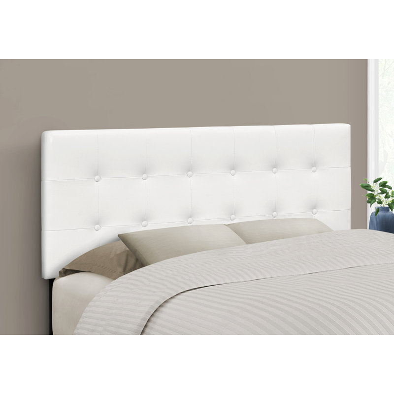 Lit, tête de lit seulement, chambre à coucher, revêtement, Lit double, Blanc