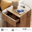 Ensemble de chambre à coucher 4 pièces, commode et table de chevet pour chambre à coucher, ensemble de commode en bois avec tablettes réglables, table de chevet de 2 avec station de charge-573801085