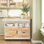 Deimos Solid Wood Top Kitchen Island