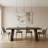 79"L×36"W×29"H Wood Dining Table Kitchen Table with 2 Slanted Legs-464785926