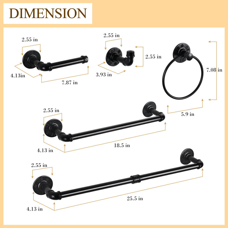 7 - Piece Bathroom Hardware Set
