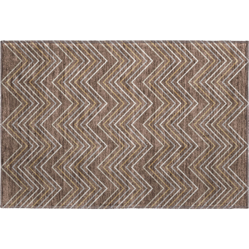 Tapis de qualité supérieure lavable à la machine Mayfield AMF2391, Brun, 1 pi 8 po x 2 pi 6 po