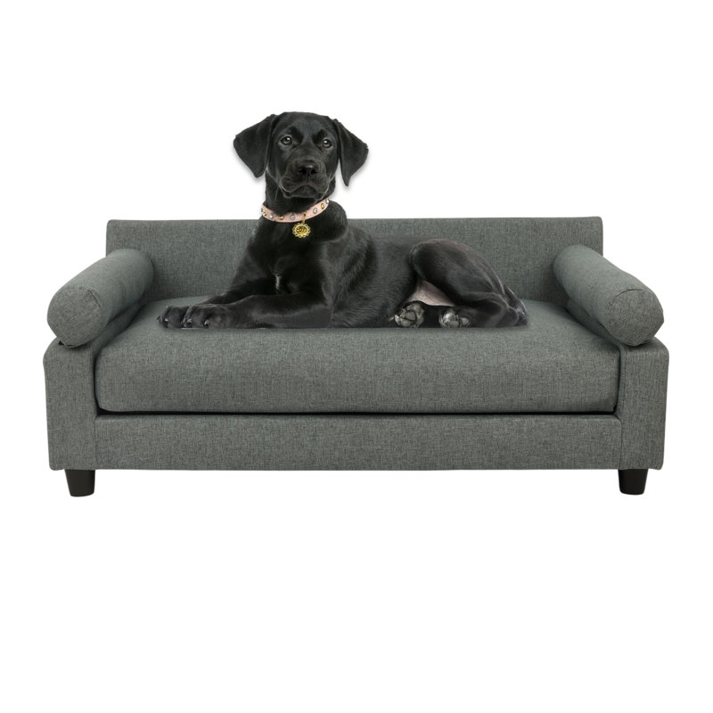 Canapé-lit orthopédique pour chien , Gris clair, Grand l 40 po x P 26 po x H 16 po