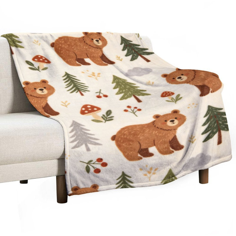 Jeté brun en flanelle de luxe, couverture douce et chaude pour le canapé du salon, 40 po x 50 po
