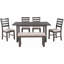 Ensemble de salle à manger en bois massif 6 pièces Family Furniture