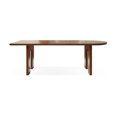 Brown Half-Round Solid Dining Table For Dining Room/Kitchen