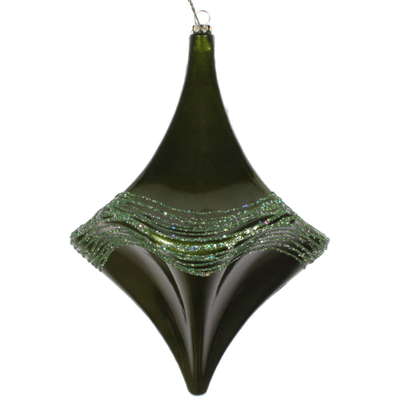 Ornement de Noël bonbon scintillant, Vert mousse