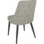 De 2 chaises de salle à manger glamour grises - Coussin, dossier élégant, extérieur à pieds fuselés, style Mid-Century