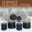 Ensemble de massage Serenelife Hot Stones avec réchaud, ensemble de massage à pierres de basalte rondes et chauffantes portatives, 12 petites / grandes pierres, contrôleur numérique, pour les traitements de spa professionnels et à domicile