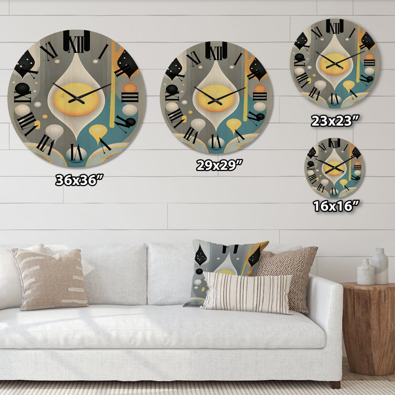 Horloge murale géométrique rétro, Moyenne