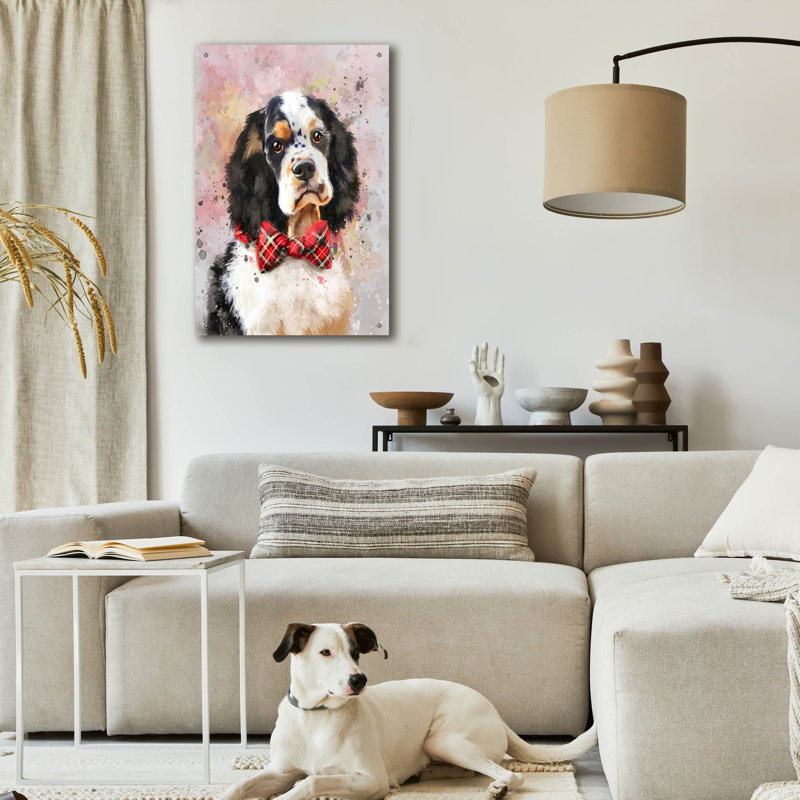 «Flower Crown Cocker Spaniel» par les affiliés Furbaby, H 36 po x l 24 po x P 0,2 po