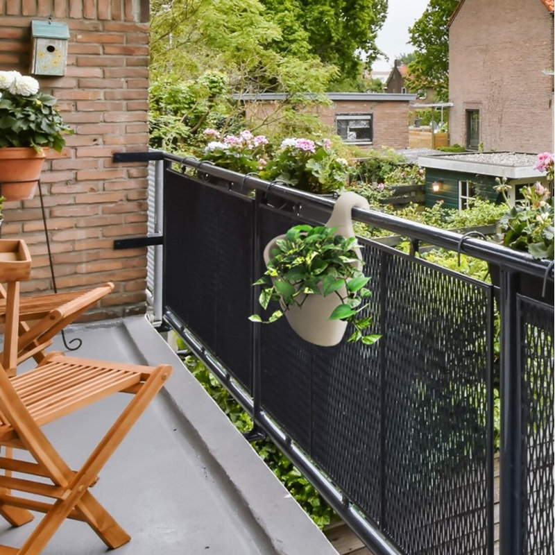 Voicu Railing Planter, 2, Beige