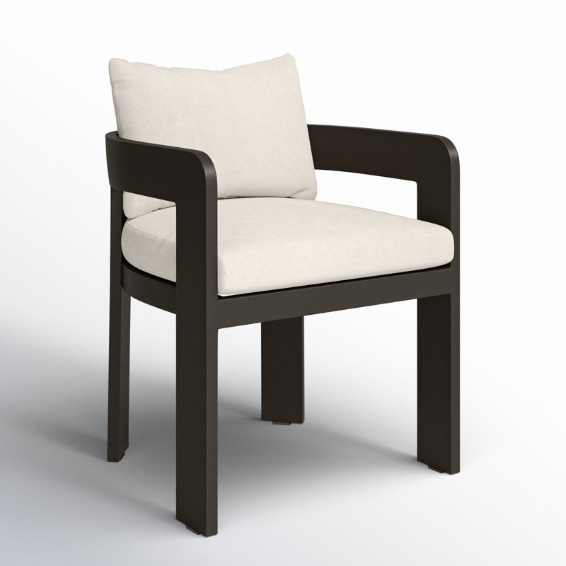 Jackson Outdoor Dining Armchair, Ellor Beige/Expresso