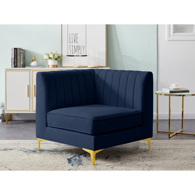 Enson Velvet Corner Chair by Willa Arlo Interiors
