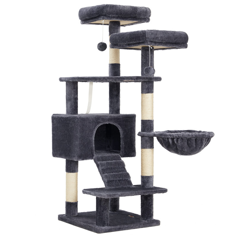 142cm H Cat Tree, Dark Grey