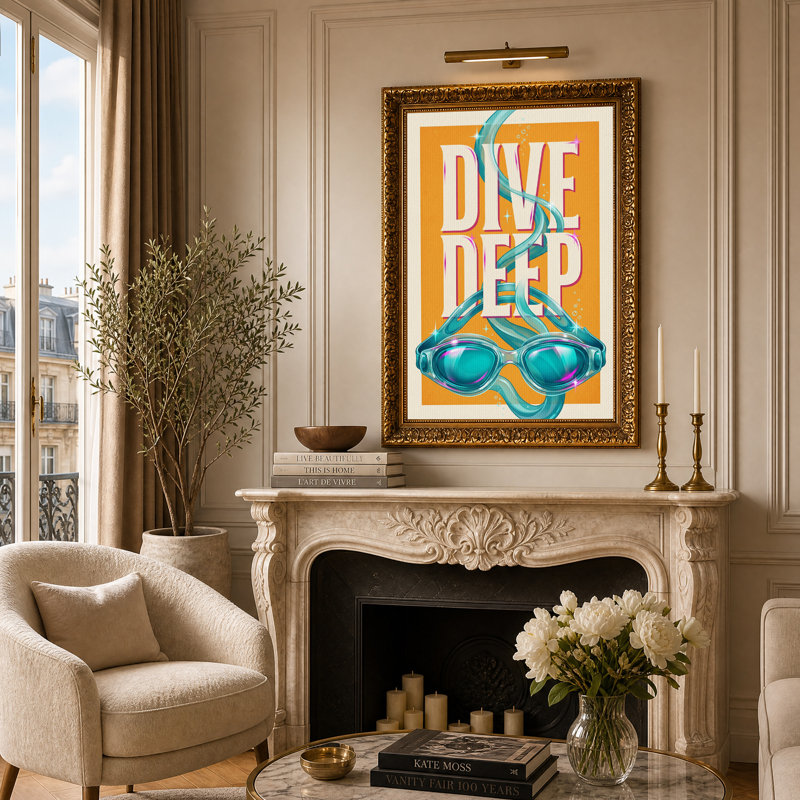 Art mural sur toile orange, H 24 po x l 16 po